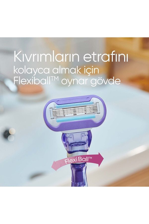 ژیلت و ریش تراش اورجینال برند Gillette venus مدل Extra Smooth Swirl کد 328958 - Image 3