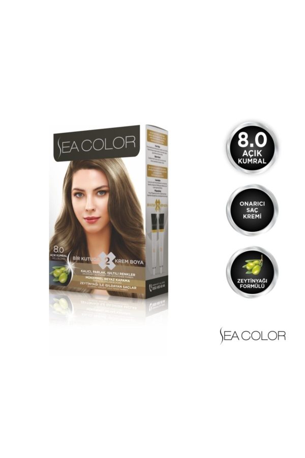 رنگ مو اورجینال برند Sea color مدل 80 Açık Kumral Set کد 32245575