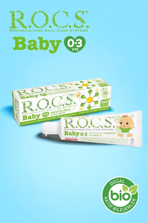 خمیر دندان اورجینال برند R o c s مدل Baby Chamomile Toothpaste (0-3 Years) کد 976070