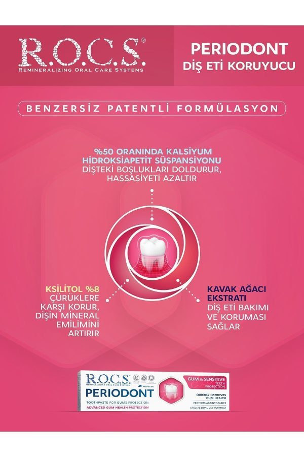 خمیر دندان اورجینال برند R o c s مدل Periodontal Gum Care Toothpaste (94g) کد 346987763 - Image 2
