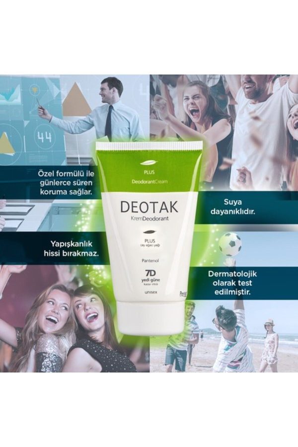 دئودورانت اورجینال برند Deotak مدل Deotak Plus Krem Deodorant کد 394841 - Image 5