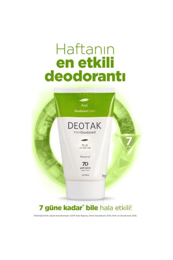 دئودورانت اورجینال برند Deotak مدل Deotak Plus Krem Deodorant کد 394841 - Image 6