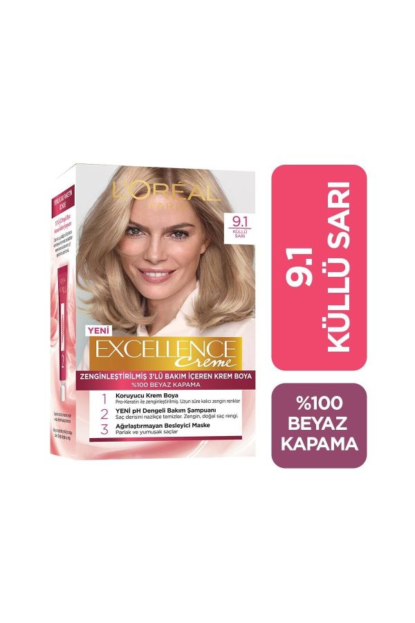 رنگ مو اورجینال برند L oreal paris مدل Imedia Excel 91 کد 824817464