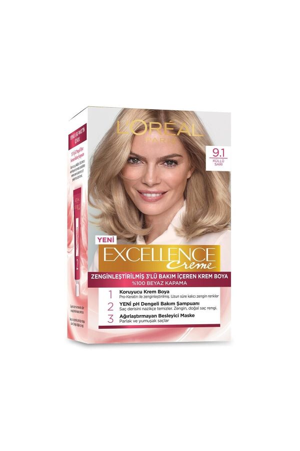 رنگ مو اورجینال برند L oreal paris مدل Imedia Excel 91 کد 824817464 - Image 2