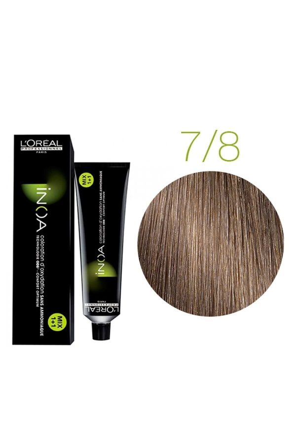 رنگ مو اورجینال برند Inoa مدل No:7,8 Saç Boyası 60ml کد 469796030