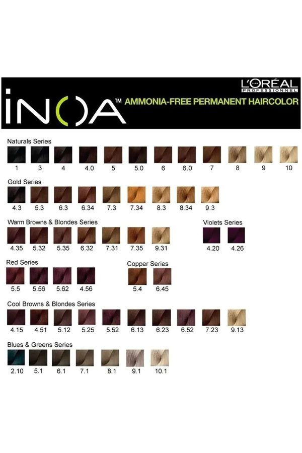 رنگ مو اورجینال برند Inoa مدل Kumral Bakır Dore کد 817135656 - Image 7