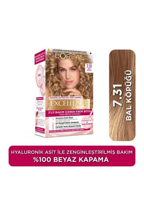رنگ مو اورجینال برند L oreal paris مدل Excellence Creme 731 Bal Köpüğü کد 833040480