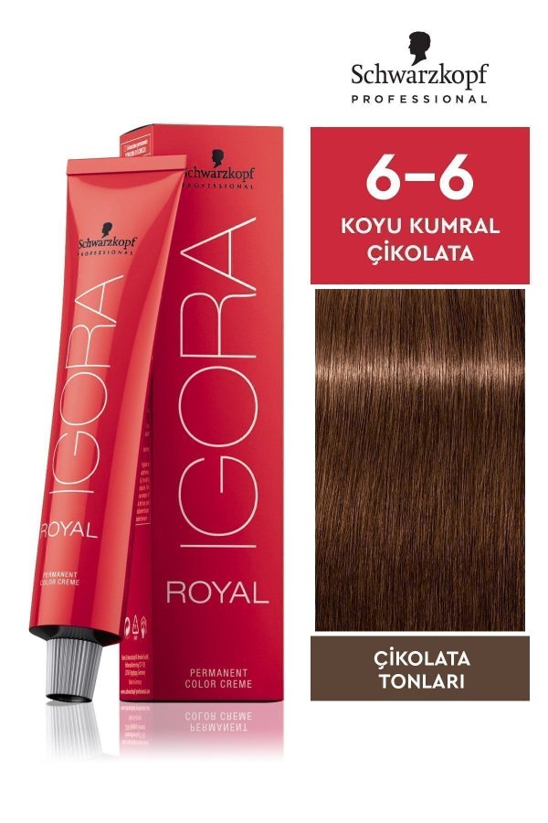 رنگ مو اورجینال برند Igora مدل 6-6 Koyu Kumral-çikolata کد 6062572