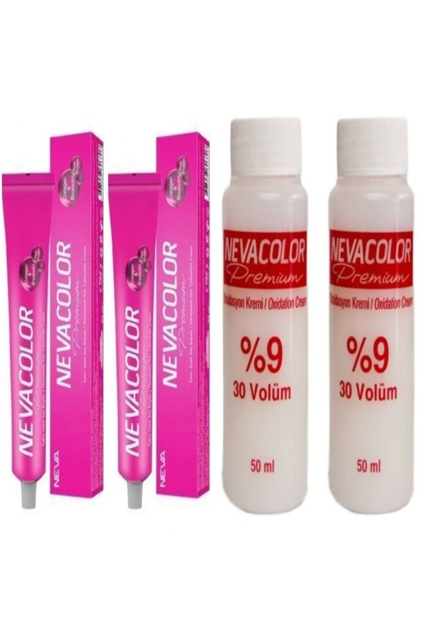 رنگ مو اورجینال برند Neva color مدل 2-tube dye + 2-tube developer کد 74985601
