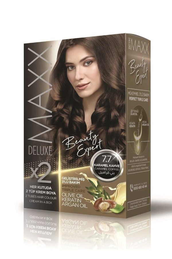 رنگ مو اورجینال برند Maxx deluxe مدل Maxx 77 Karamel کد 39902056