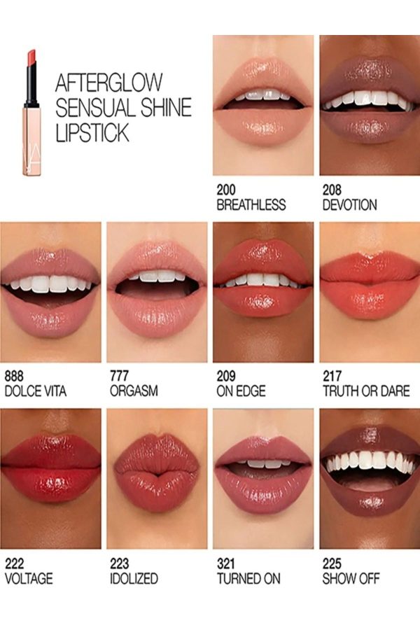 رژ لب اورجینال برند Nars مدل Afterglow Sensual Shine Lipstick کد 839229226 - Image 4