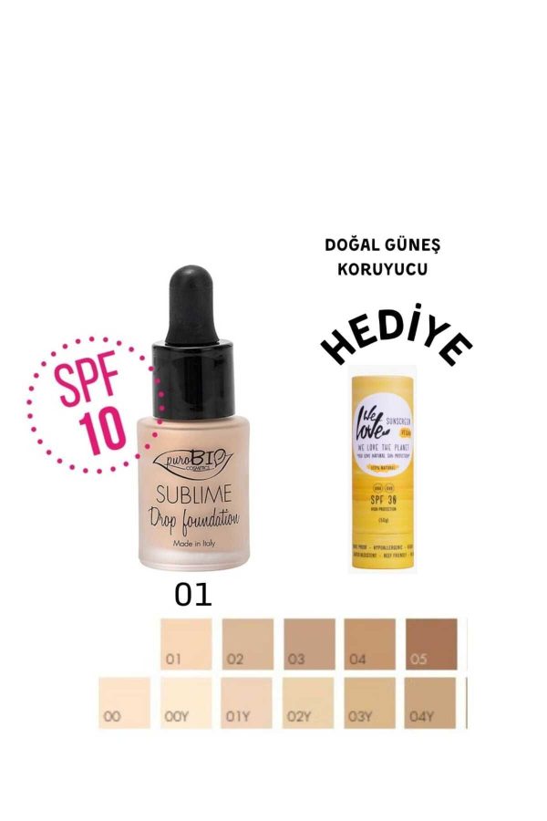 کرم فاندیشن اورجینال برند Purobiocosmetics مدل Sublime Drop Foundation 01 کد 850583354