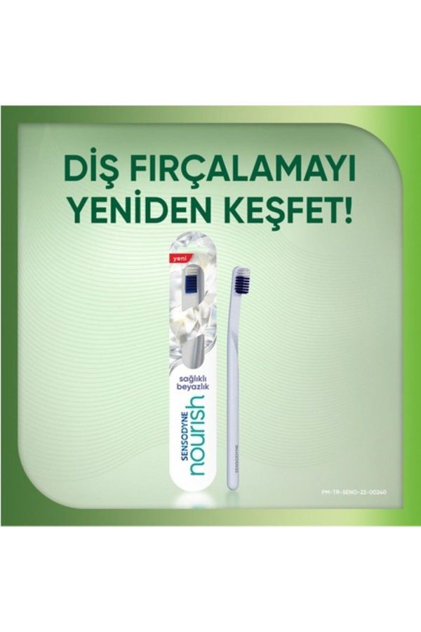 مسواک دستی اورجینال برند Sensodyne مدل Nourish Healthy Whitening Toothbrush کد 392622287 - Image 2