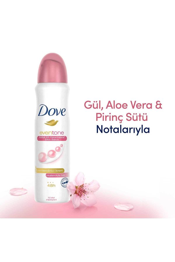 دئودورانت اورجینال برند Dove مدل Kadın Sprey Eventone Deodorant 150ml کد 805802737 - Image 6