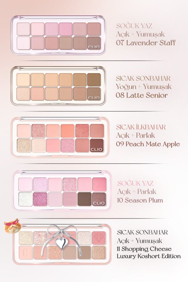 سایه چشم اورجینال برند Clio مدل Pro Eye Palette Air کد 871629073 - Image 7
