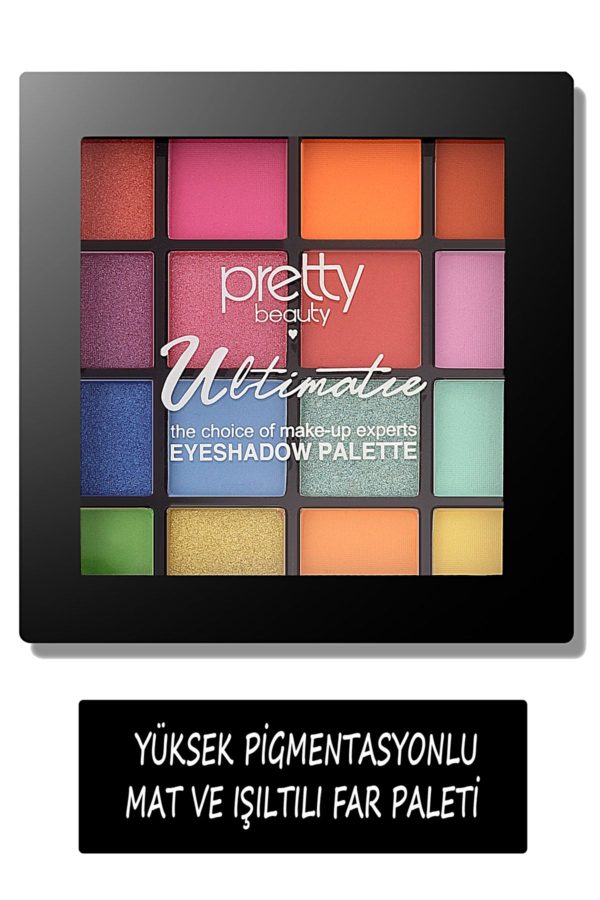 سایه چشم اورجینال برند Pretty beauty مدل Ultimate 16'lı Göz Farı کد 253788240