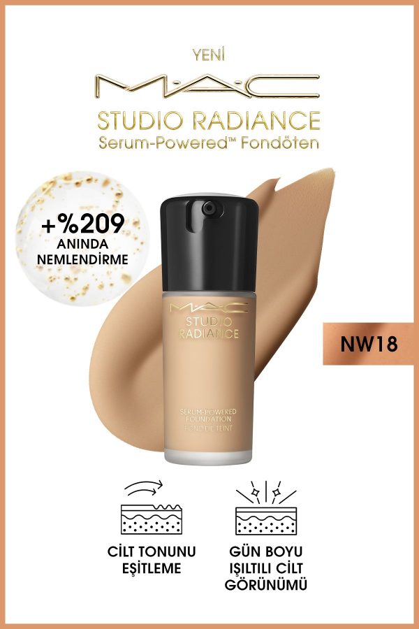 کرم فاندیشن اورجینال برند Mac مدل Studio Radiance Powered™ Serum Fondöten کد 774543123