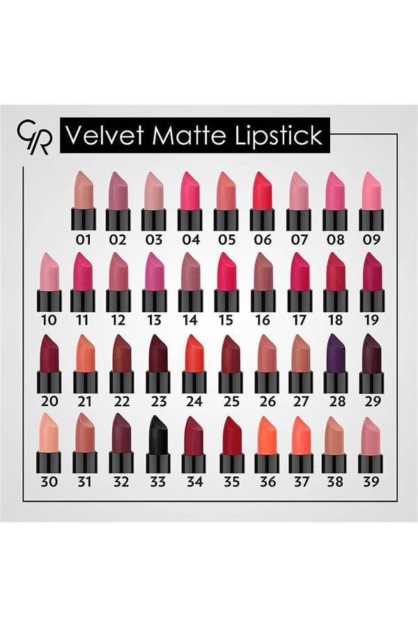 رژ لب اورجینال برند Golden rose مدل Velvet Matte Lipstick No: 22 کد 251049453 - Image 2